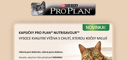 Grafický návrh a rozesílka direct mailové kampaně NUTRISAVOUR pro zákazníky značky krmiv PRO PLAN.