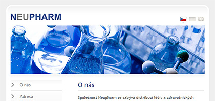 Grafický návrh a realizace webových stránek www.neupharm.cz pro společnost Neupharm, s.r.o.