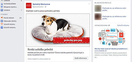 Příprava grafik a vedení PPC kampaní na sociální síti Facebook pro značku Samohýl Exclusive.
