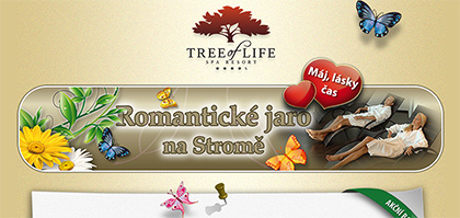 Grafický návrh a rozesílka direct mailové kampaně Romantické jaro na Stromě pro Spa resort Tree of Life****.